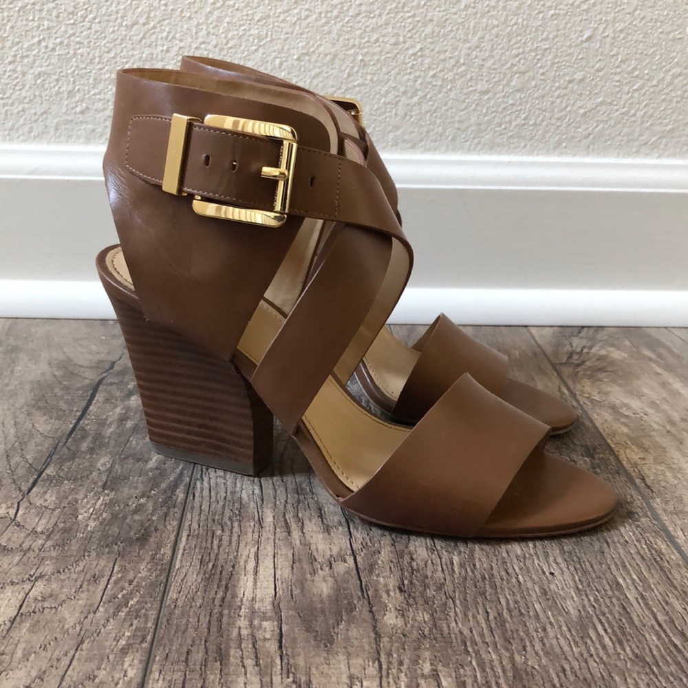 Michael Kors Brown Leather Sandals